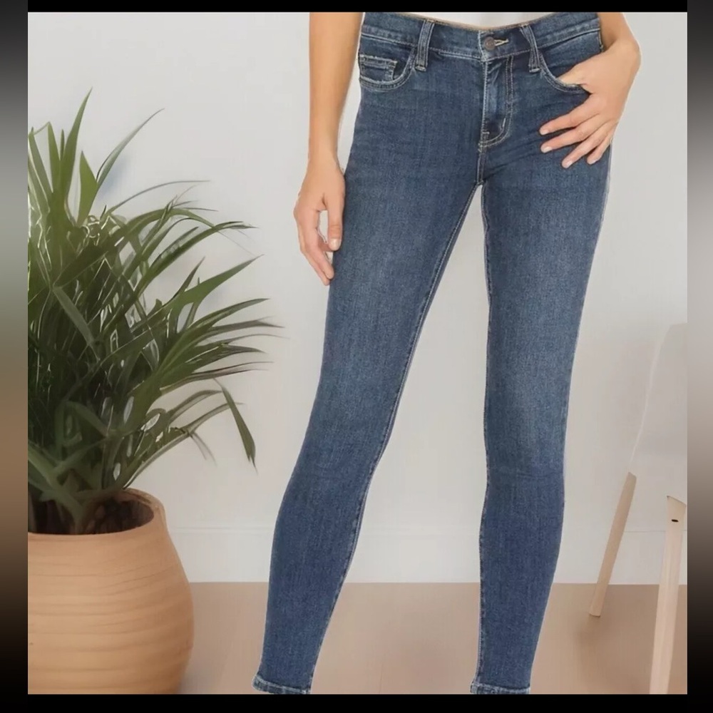 CURRENT/ELLIOTT ANTHROPOLOGIE Jeans Womens Size 25 Dark Wash Skinny Stiletto EUC